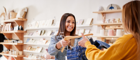woman buying clothes
