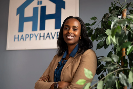 As an infant, Amanda Karomba's family fled the 1994 genocide in Rwanda and immigrated to Maine. Now, three decades later, her Happy Haven organization is an example of the growing racial and ethnic diversity of Maine’s health care workforce. Photo by Garrick Hoffman.